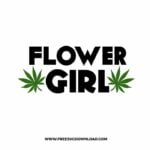 Flower Girl free SVG, SVG Free Download, svg files for cricut, smoke svg, joint svg, marijuana svg, 420 svg, weed leaf svg, cannabis svg, stoner svg