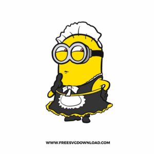 Maid Minion SVG & PNG, SVG Free Download, svg files for cricut, minions face SVG, minions eyes svg, movie svg, banana svg, girl minion, bob minion