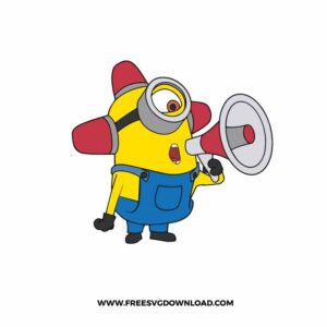 Minion with Megaphone SVG & PNG, SVG Free Download, svg files for cricut, minions face SVG, minions eyes svg, movie svg, banana svg, girl minion, bob minion