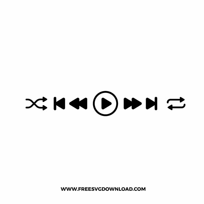 Music Player Buttons SVG & PNG, SVG Free Download, svg files for cricut, music player svg, player buttons svg, song album svg, acrylic song svg, audio control svg, spotify glass template svg trendy svg, popular svg, music svg