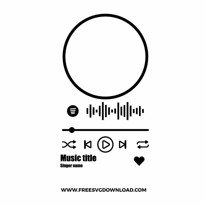 Round Music Player free SVG & PNG, SVG Free Download, svg files for cricut, music player svg, player buttons svg, song album svg, acrylic song svg, audio control svg, spotify glass template svg trendy svg, popular svg, music svg