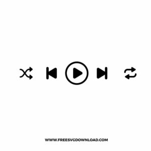 Spotify Music Player Button Free SVG File