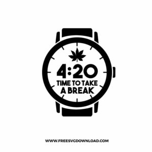 Time is 420 free SVG, SVG Free Download, svg files for cricut, smoke svg, joint svg, marijuana svg, 420 svg, weed leaf svg, cannabis svg, stoner svg