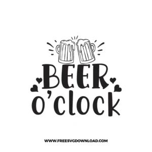 Beer O'clock Free SVG & PNG, SVG Free Download, SVG for Cricut Design Silhouette, svg files for cricut, quote svg, inspirational svg, motivational svg, popular svg, coffe mug svg, positive svg, adult svg, beer svg, wine svg, coffee svg.