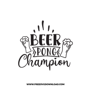 Beer Pong Champion Free SVG File