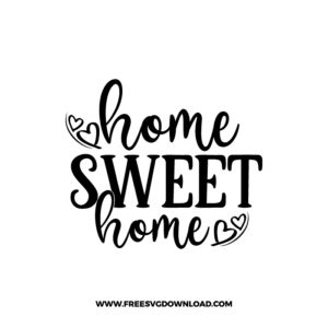 Home Sweet Home Pillow Quotes Free SVG File