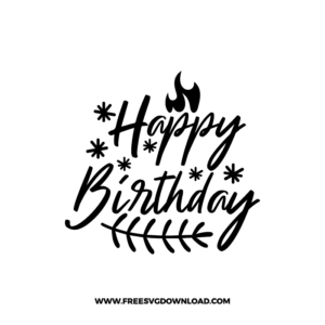 Happy Birthday Free SVG File 11