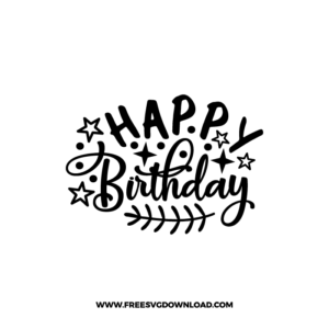 Happy Birthday Free SVG File 12