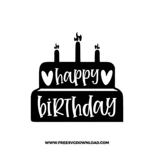 Happy Birthday Free SVG & PNG, SVG Free Download, cake topper svg, birthday party svg, happy birthday svg, birthday cake svg