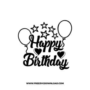 Happy Birthday 6 Free SVG & PNG, SVG Free Download, cake topper svg, birthday party svg, happy birthday svg, birthday cake svg