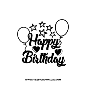 Happy Birthday Free SVG File 6