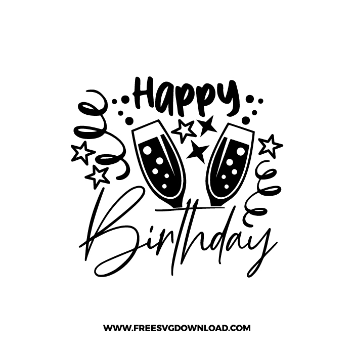 Happy Birthday 7 Free SVG & PNG, SVG Free Download, cake topper svg, birthday party svg, happy birthday svg, birthday cake svg