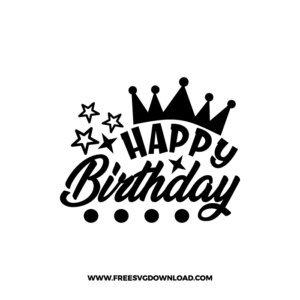 Happy Birthday Free SVG File 9