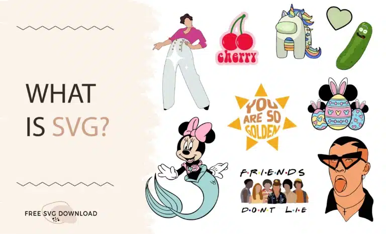 SVG is a powerful and versatile format for vector graphics. SVG images are made up of shapes, paths, and text. Great for design DIY projects.