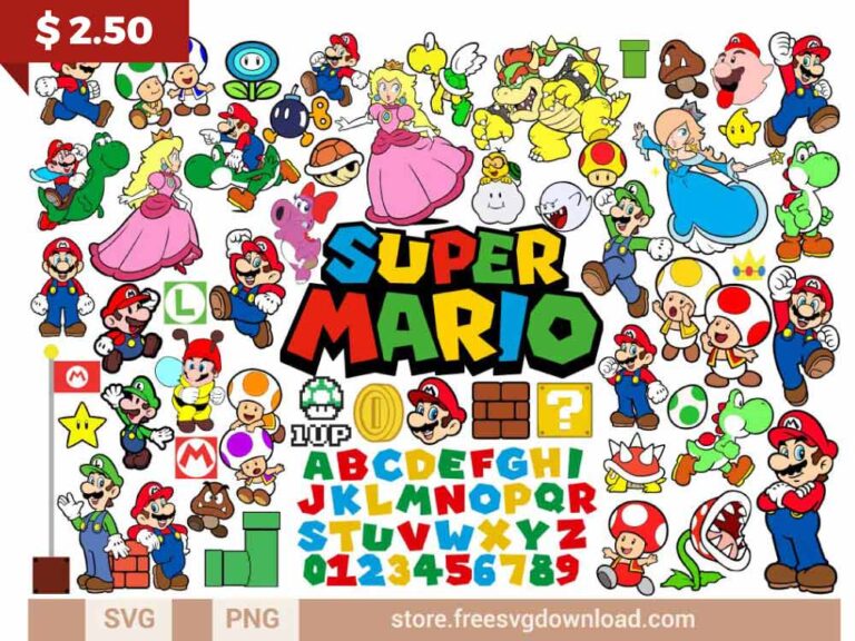 Super Mario SVG Bundle Premium