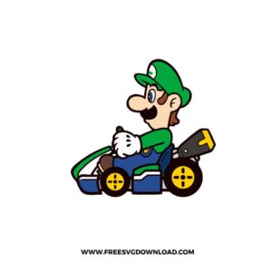 Luigi Kart SVG & PNG, SVG Free Download,  SVG for Silhouette, svg files for cricut, separated svg, mario svg, luigi svg, mario svg layered, mario star svg, princess peach svg, mushroom svg, mario brothers svg, yoshi svg, toad svg, bowser svg, koopa svg, goombario svg, king boo svg