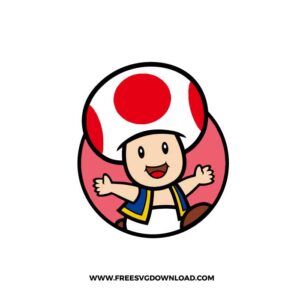 Mario Toad SVG & PNG, SVG Free Download,  SVG for Silhouette, svg files for cricut, separated svg, mario svg, luigi svg, mario svg layered, mario star svg, princess peach svg, mushroom svg, mario brothers svg, yoshi svg, toad svg, bowser svg, koopa svg, goombario svg, king boo svg