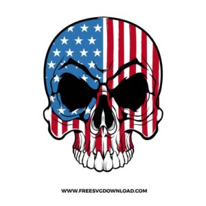 4th of July Skull Free SVG File