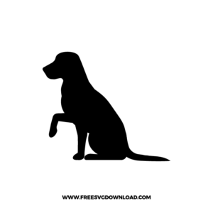 Silhouette Golden Retriever Free SVG File