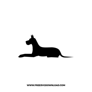 Great Dane Silhouette Free SVG File