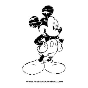 Distressed Mickey Free SVG File