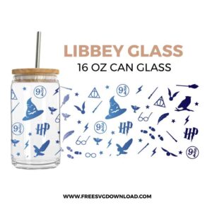 Harry Potter Libbey Can Glass Free SVG File