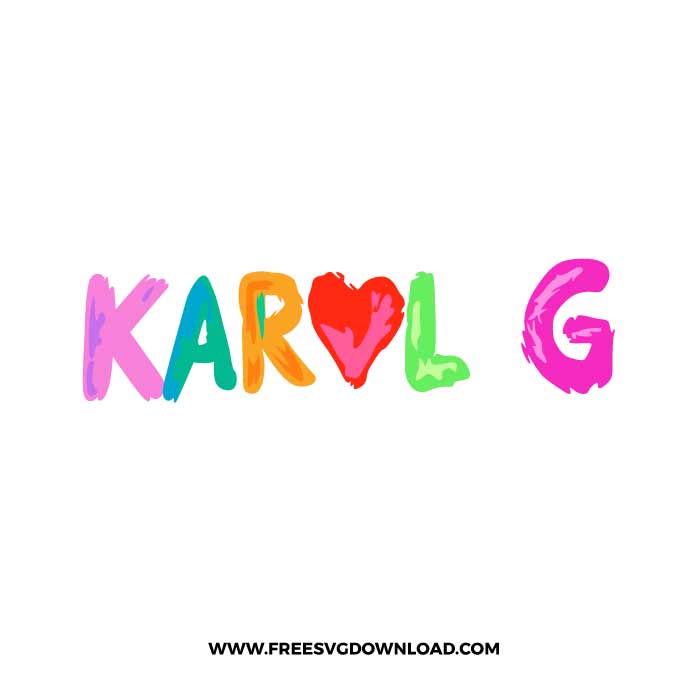 Karol G SVG & PNG, SVG Free Download, svg files for cricut, karol g logo svg, karol g heart svg, bichota svg, bad bunny svg