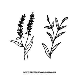 Lavender Wildflower SVG Cut File