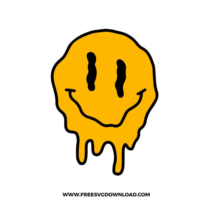 Melting Smiley SVG & PNG, SVG Free Download,  svg files for cricut, separated svg, trendy svg, smiley head svg, smiley svg, melting smiley svg, emoji svg, happy face svg, smiley face png
