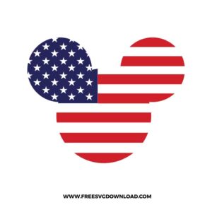 Mickey Head 4th of July SVG cut file