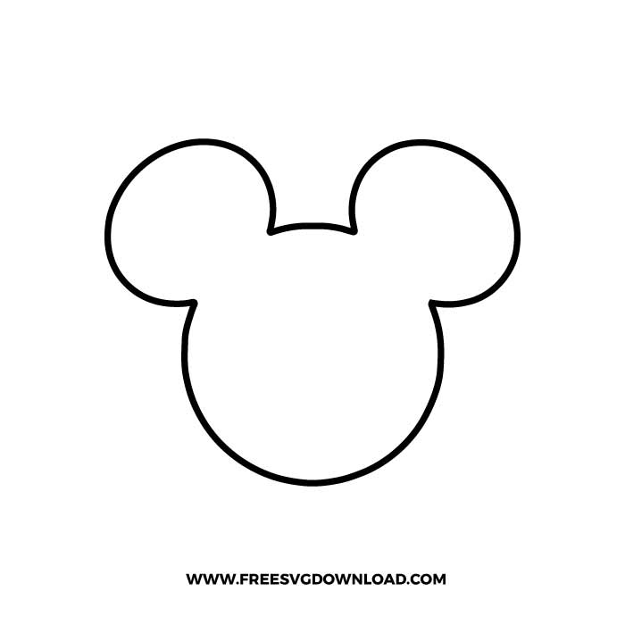 Mickey Head Outline SVG & PNG, SVG Free Download,  svg files for cricut, separated svg, trending svg, mickey svg, minnie mouse svg, mickey mouse cricut, mickey mouse head svg, mickey birthday svg, mickey outline svg