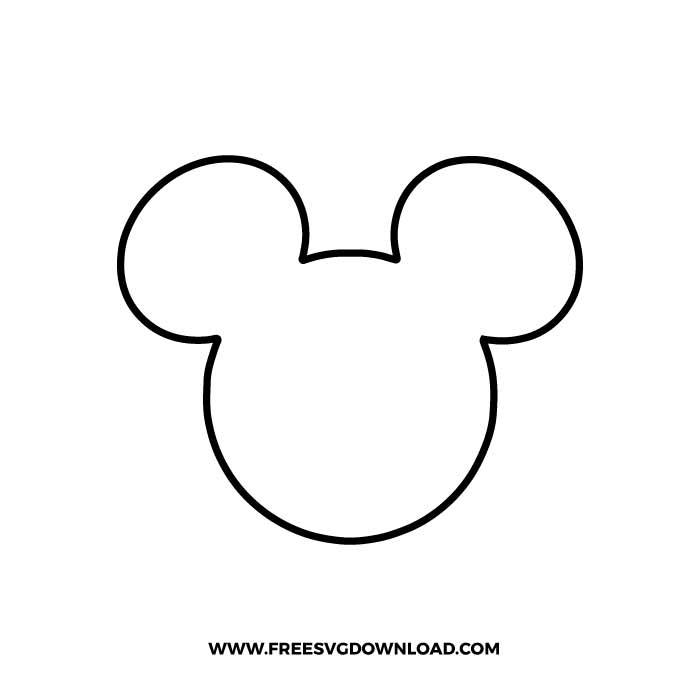Mickey And Minnie Mouse Head Outline