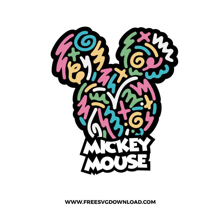 Mickey Mouse Lined Head SVG & PNG, SVG Free Download,  svg files for cricut, separated svg, trending svg, mickey svg, minnie mouse svg, mickey mouse cricut, mickey mouse head svg, mickey birthday svg, mickey outline svg