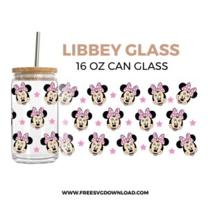 Minnie Mouse Libbey Can Glass SVG & PNG, SVG Free Download, svg files for cricut, libbey glass svg, can glass svg free, mickey svg, minnie mouse svg, mickey mouse cricut, minnie head svg, minnie birthday svg
