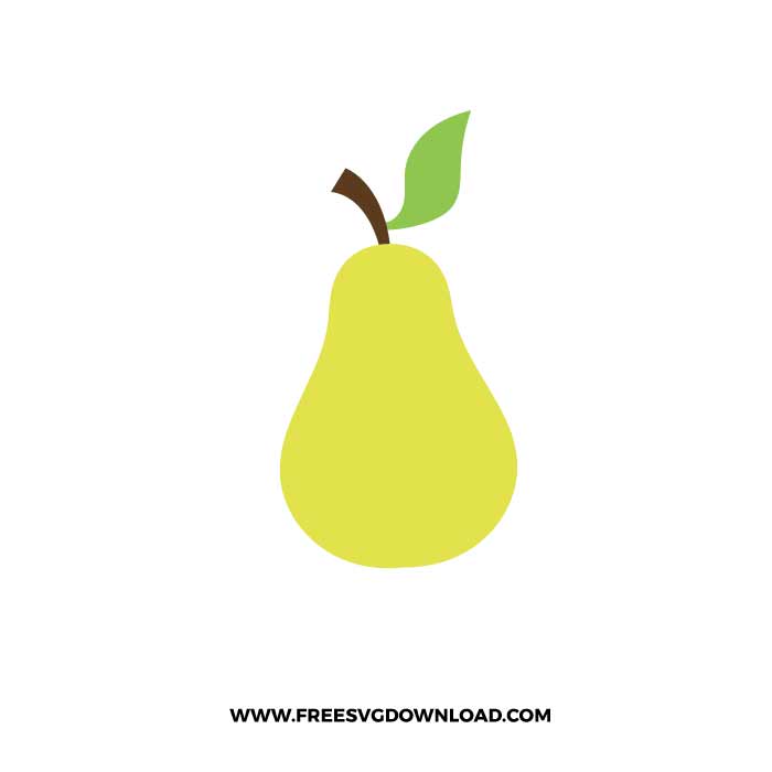 Pear SVG & PNG, SVG Free Download,  SVG for Silhouette, svg files for cricut, separated svg, fruit svg, summer svg, lemon svg, strawberry svg, pineapple svg, watermelon svg, Pear outline svg