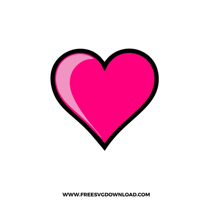 Pink Heart SVG & PNG, SVG Free Download, svg files for cricut, svg files for Silhouette, separated svg, valentines day svg, valentine svg, kiss svg, xoxo svg, love svg, heart svg