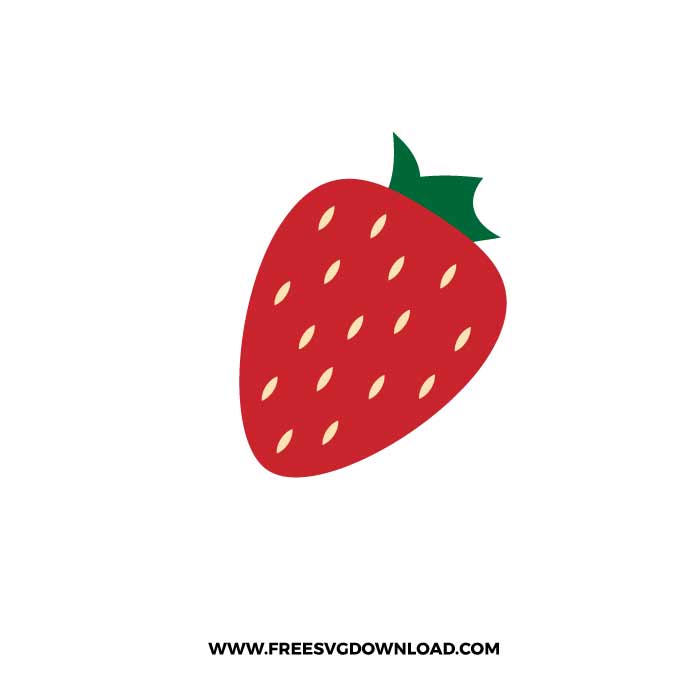 Strawberry SVG & PNG, SVG Free Download,  SVG for Silhouette, svg files for cricut, separated svg, fruit svg, summer svg, lemon svg, watermelon svg, pineapple svg, strawberry outline svg