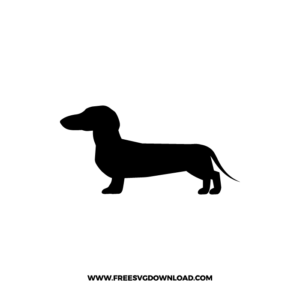 Dachshund Silhouette Free SVG File