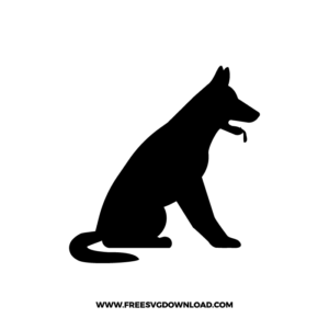 German Shephard Silhouette Free SVG File