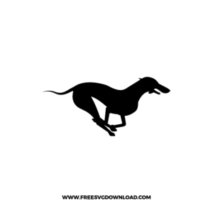 Greyhound Silhouette Free SVG File