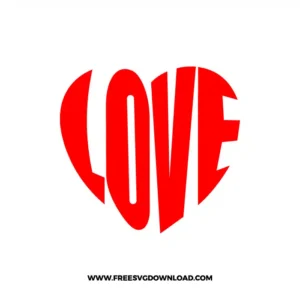 Heart Shaped Love Free SVG File