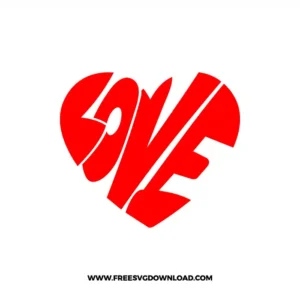 Heart Love Cricut Free SVG File