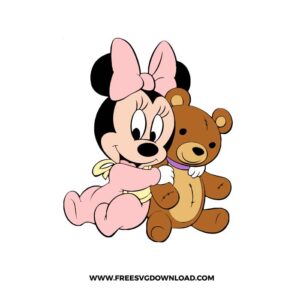 Baby Minnie With Toy SVG & PNG, SVG Free Download,  svg files for cricut, separated svg, trending svg, mickey svg, minnie mouse svg, mickey mouse cricut, mickey mouse head svg, mickey birthday svg, mickey outline svg