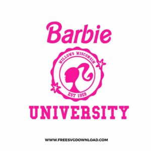 Barbie University SVG & PNG, SVG Free Download, svg files for cricut, Barbie SVG, Barbie Logo SVG Bundle, Malibu Barbie svg, birthday barbie svg, black barbie svg, ken svg, barbie silhouette svg, barbie logo outline svg, barbie los angels svg, barbie head svg