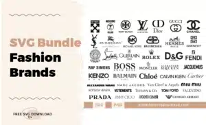Make each design your own by effortlessly customizing the Fashion Brands SVG Bundle to suit your unique vision.
