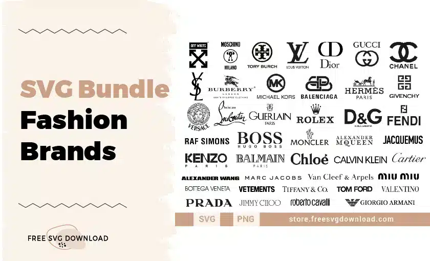 fashion brand logos svg bundle, luxury brand svg, brand logo - Inspire  Uplift