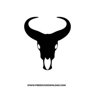 Bull Skull Free SVG File