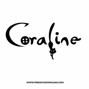 Coraline Logo SVG & PNG, SVG Free Download, svg files for cricut, coraline svg, needle svg, witch svg, button eye svg, horror svg, Halloween SVG, cat svg