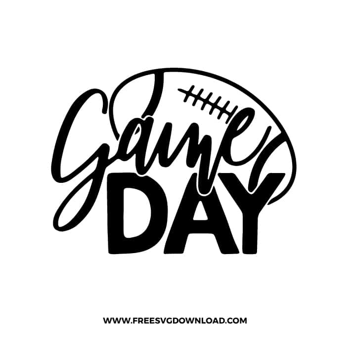 Game Day Football SVG & PNG, SVG Free Download, svg files for cricut, football svg, football mom svg, nfl svg, game day svg, football team svg, football outline svg, football laces svg