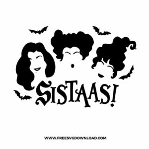 Hocus Pocus Sistas SVG & PNG, SVG Free Download, svg files for cricut, Hocus pocus svg, witches svg, witch svg, halloween svg, happy halloween svg, hocus pocus png, i smell children svg, pumpkin svg, bat svg, disney svg, Sanderson svg, tonight we fly svg, I put a spell on you svg, ghost svg, trick or treat svg